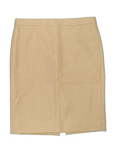 Pre-owned Jcrew Wool Skirt In Tan
