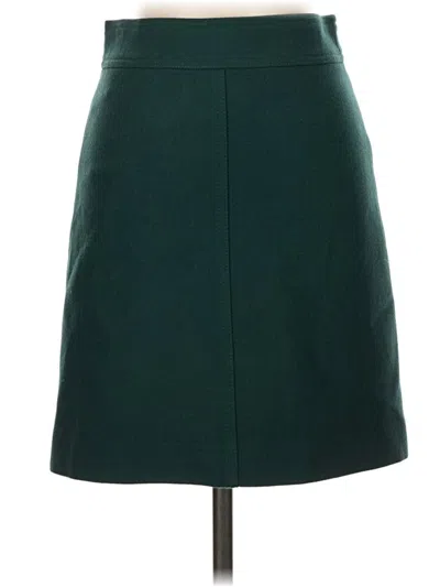 Pre-owned Jcrew Wool Skirt In Teal