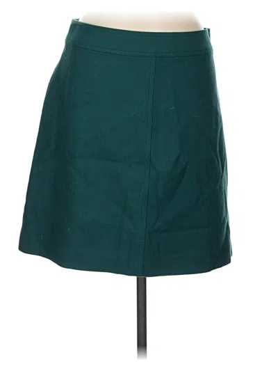Pre-owned Jcrew Wool Skirt In Teal