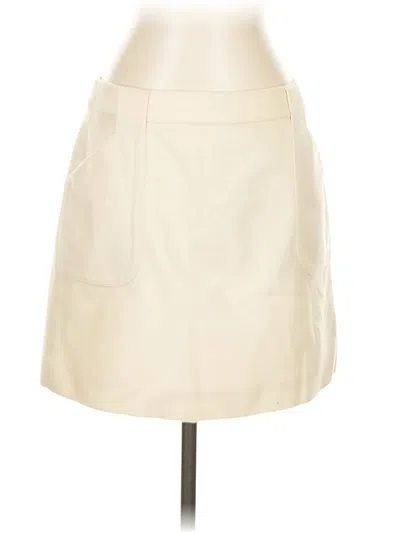 Pre-owned Jcrew Wool Skirt In White