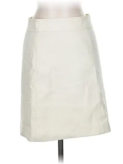 Pre-owned Jcrew Wool Skirt In White