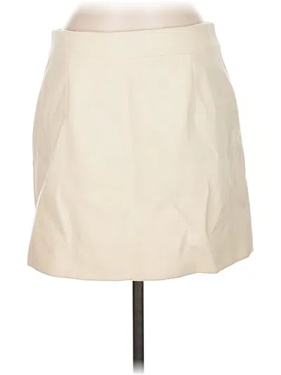Pre-owned Jcrew Wool Skirt In White