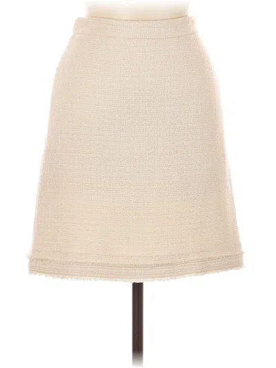 Pre-owned Jcrew Wool Skirt In White
