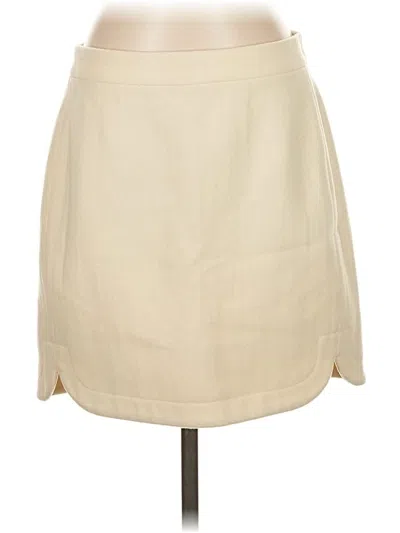 Pre-owned Jcrew Wool Skirt In White