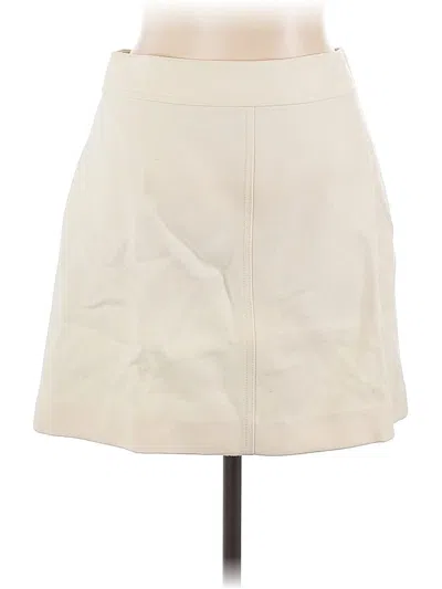 Pre-owned Jcrew Wool Skirt In White