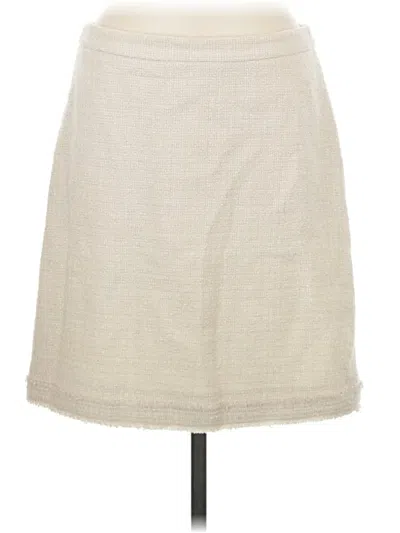 Pre-owned Jcrew Wool Skirt In White