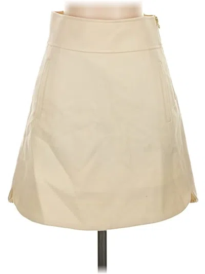 Pre-owned Jcrew Wool Skirt In White