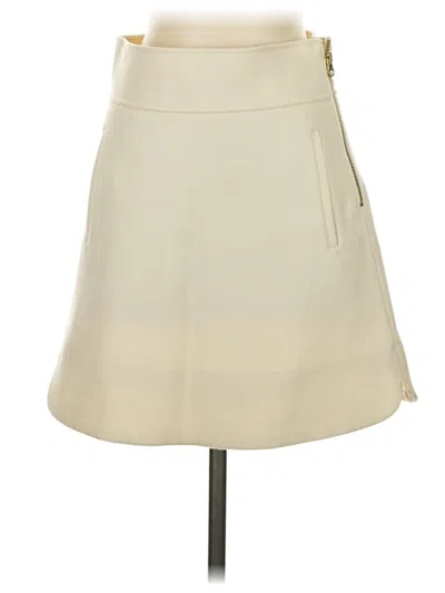 Pre-owned Jcrew Wool Skirt In White