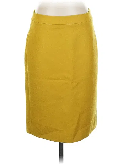 Pre-owned Jcrew Wool Skirt In Yellow
