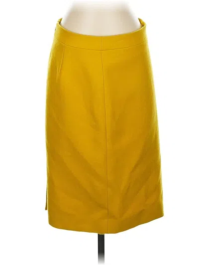 Pre-owned Jcrew Wool Skirt In Yellow