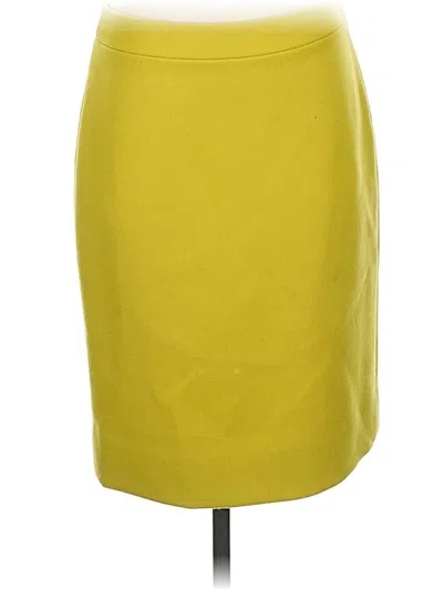 Pre-owned Jcrew Wool Skirt In Yellow