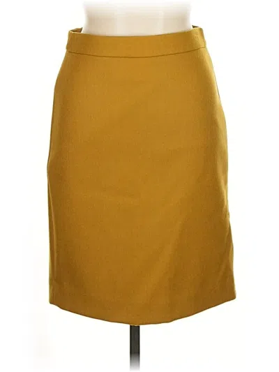 Pre-owned Jcrew Wool Skirt In Yellow
