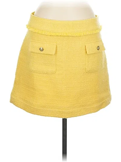 Pre-owned Jcrew Wool Skirt In Yellow