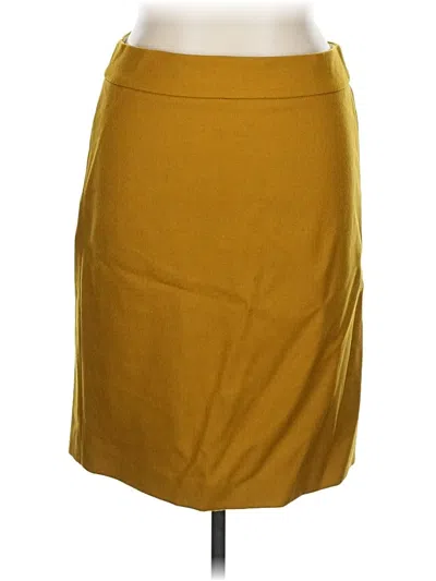 Pre-owned Jcrew Wool Skirt In Yellow