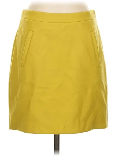 Pre-owned Jcrew Wool Skirt In Yellow