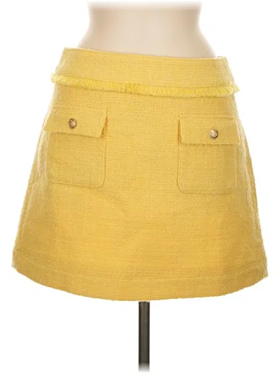 Pre-owned Jcrew Wool Skirt In Yellow