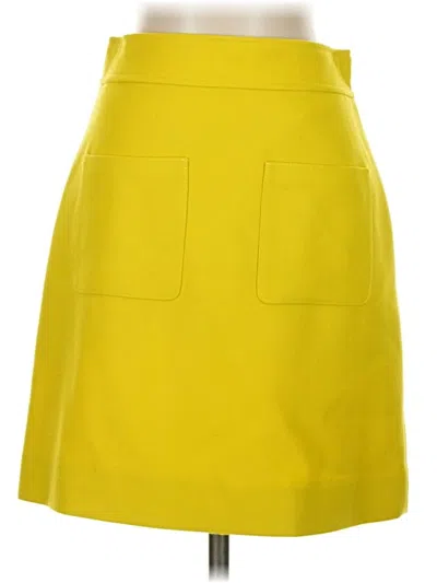 Pre-owned Jcrew Wool Skirt In Yellow