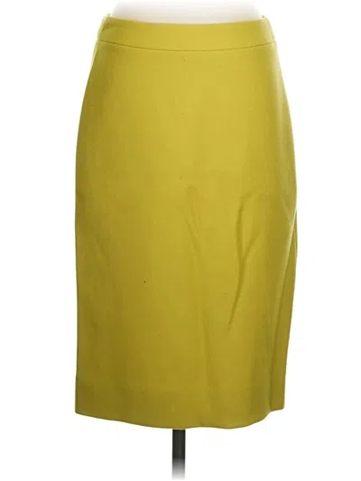 Pre-owned Jcrew Wool Skirt In Yellow