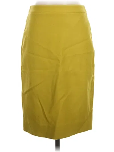 Pre-owned Jcrew Wool Skirt In Yellow