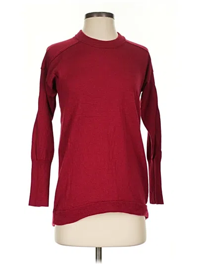 Pre-owned Jcrew Wool Sweater In Burgundy