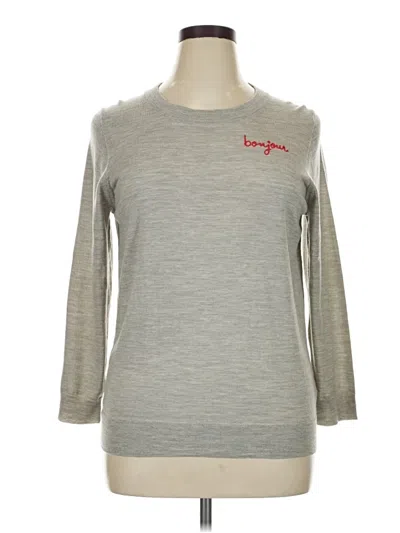 Pre-owned Jcrew Wool Sweater In Gray