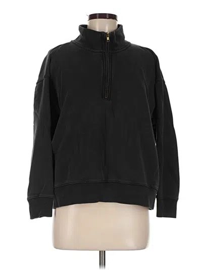 Pre-owned Jcrew Zip Up Hoodie In Black