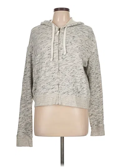 Pre-owned Jcrew Zip Up Hoodie In Gray