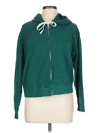 Pre-owned Jcrew Zip Up Hoodie In Green
