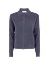 Jcsophie Button-up Collared Cardigan In Grey