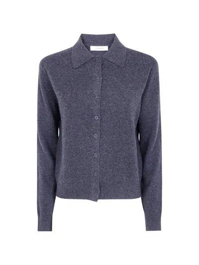Jcsophie Button-up Collared Cardigan In Grey
