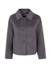 Jcsophie Button-up Wool Jacket In Brown