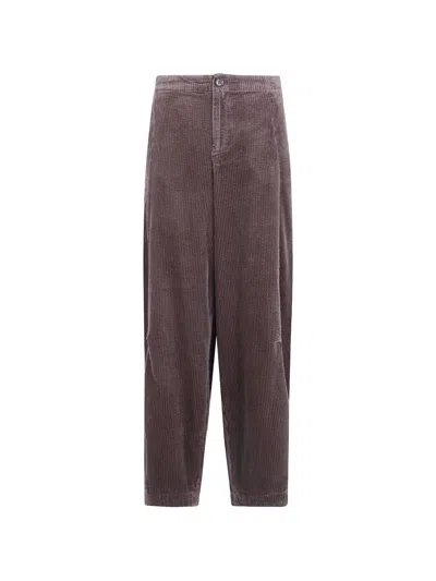 Jcsophie Corduroy Cotton Trousers In Brown