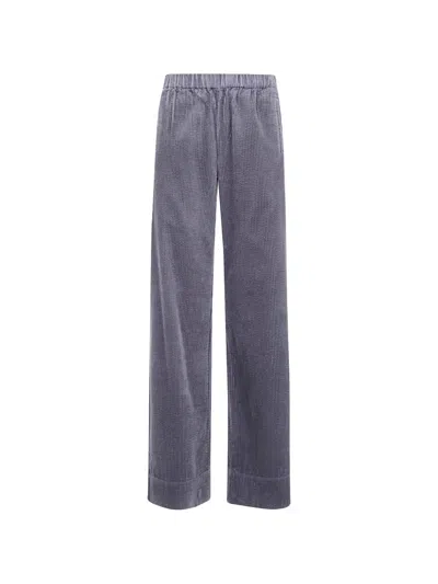 Jcsophie Corduroy Wide-leg Trousers In Grey