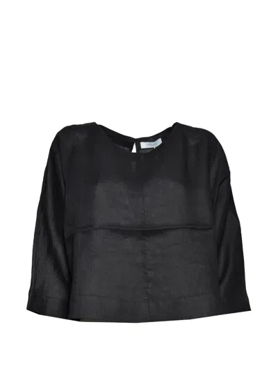 Jcsophie Lenora Button-fastening Blouse In Black