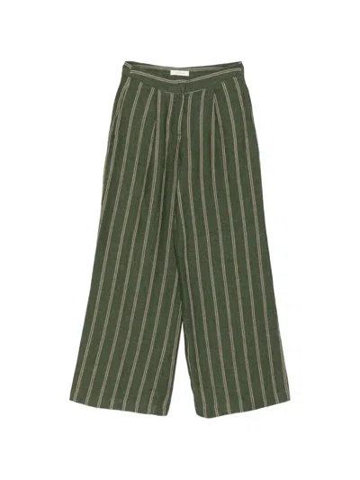 Jcsophie Leroy Striped Palazzo Pants In Green