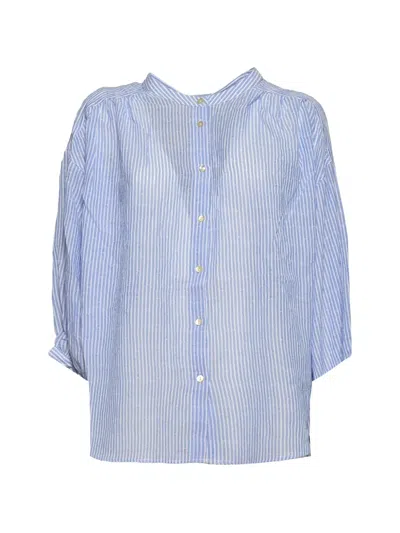 Jcsophie Lucca Striped Long-sleeve Shirt In Blue