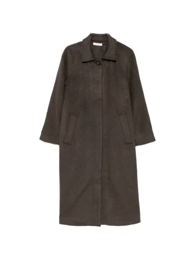 Jcsophie Panna Collared Single-breasted Coat In Brown
