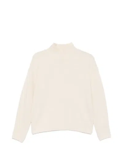 Jcsophie Perla Ribbed-knit Mock-neck Sweater In Neutrals