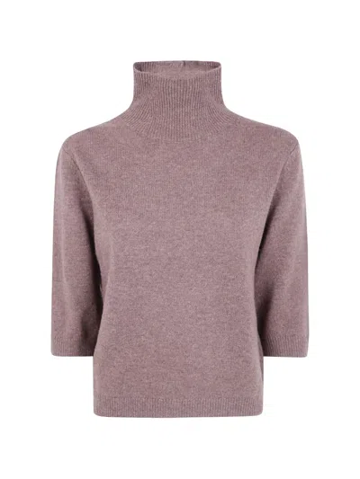 Jcsophie Roll-neck Short-sleeve Sweater In Pink