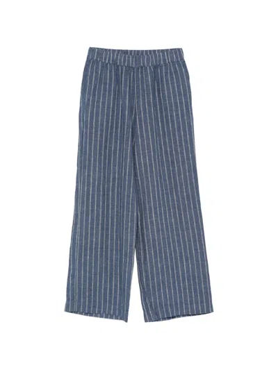Jcsophie Striped Trousers In Blue
