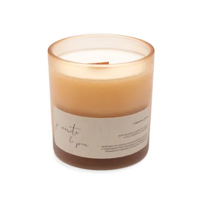 Je Mérite (i Deserve) Neutrals I Deserve Peace Vanilla & Lavender 8 oz Candle In Multi
