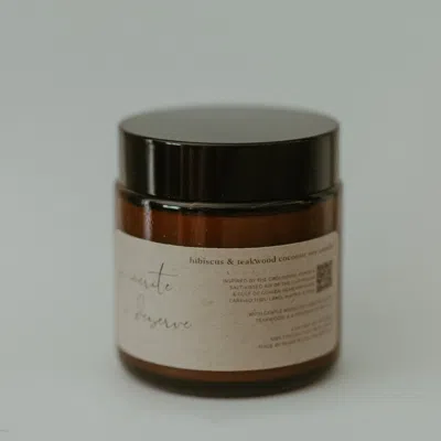 Je Mérite (i Deserve) Neutrals Je Mérite Hibiscus & Teakwood Coconut Soy Travel Candle Jar
