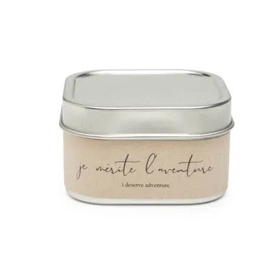 Je Mérite (i Deserve) White I Deserve Adventure -  Basil & Rose Wax Melt In Neutral