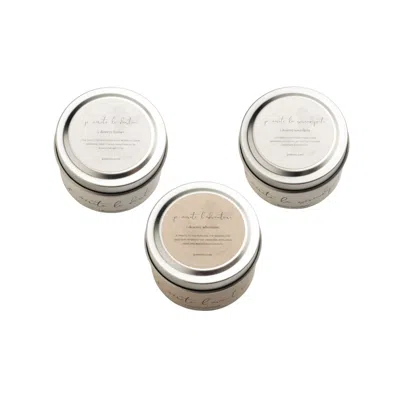 Je Mérite (i Deserve) White I Deserve Serendipity, Kismet, & Adventure 2 oz Travel Candle Discovery Set In Neutral