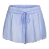 Je Mérite (i Deserve) Women's Blue / Pink / Purple Donna Silk Chiffon Tap Short In Periwinkle Blue In Blue/pink/purple