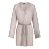 Je Mérite (i Deserve) Women's Pink / Purple Donna Silk Chiffon Shirt Dress In Blush Pink In Pink/purple