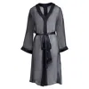 Je Mérite (i Deserve) Women's Donna Silk Chiffon Night Dress In Black In Black