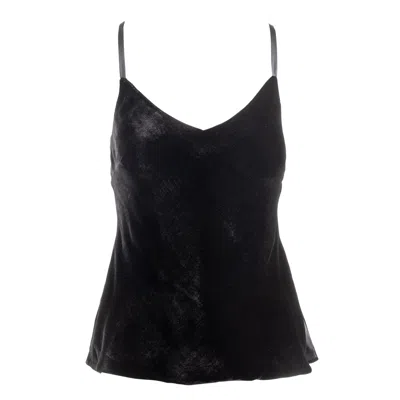 Je Mérite Women's Black Josephine Silk Velvet Camisole In Noire In Multi
