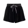 Je Mérite (i Deserve) Women's Black Josephine Silk Velvet Short In Noire In Black
