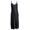Je Mérite (i Deserve) Women's Lola Silk Slip Dress In Black In Black